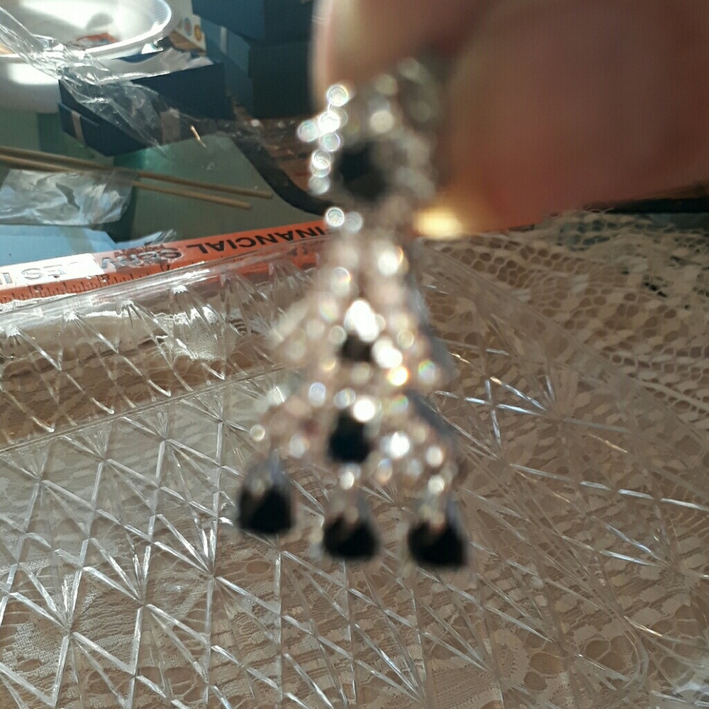 DIAMOND CHANDELIER EARRINGS - Picture 2 of 2